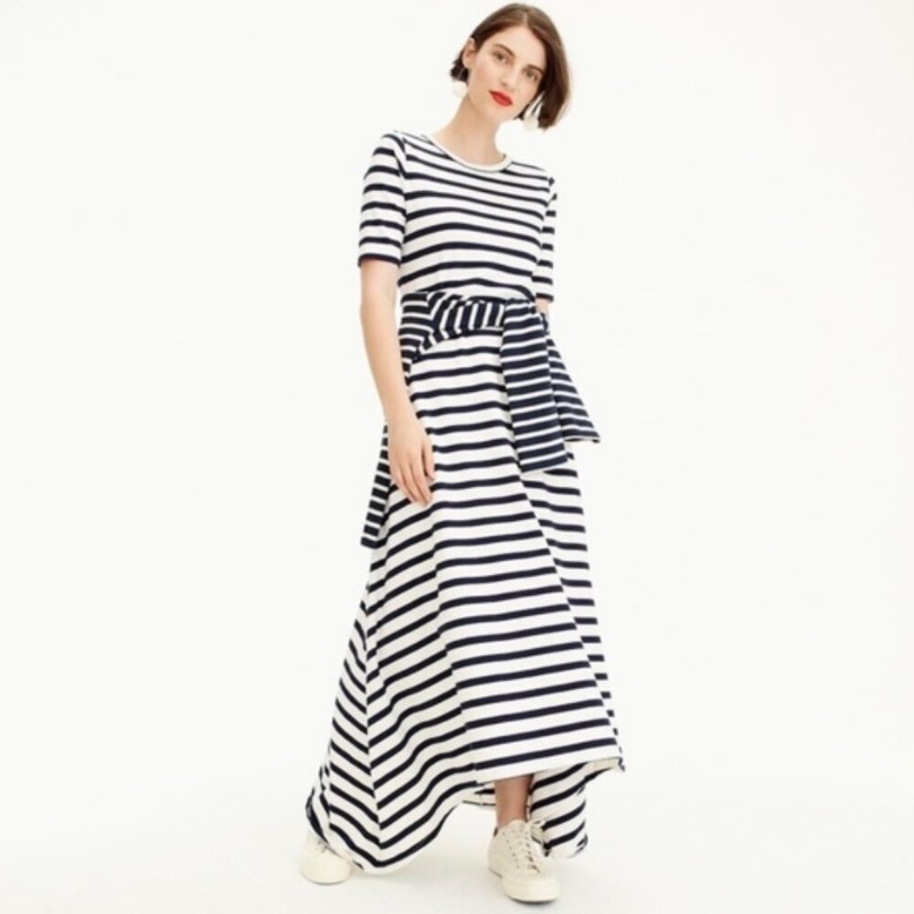 NWT J. Crew Sunset Knit Stripe Maxi Dress